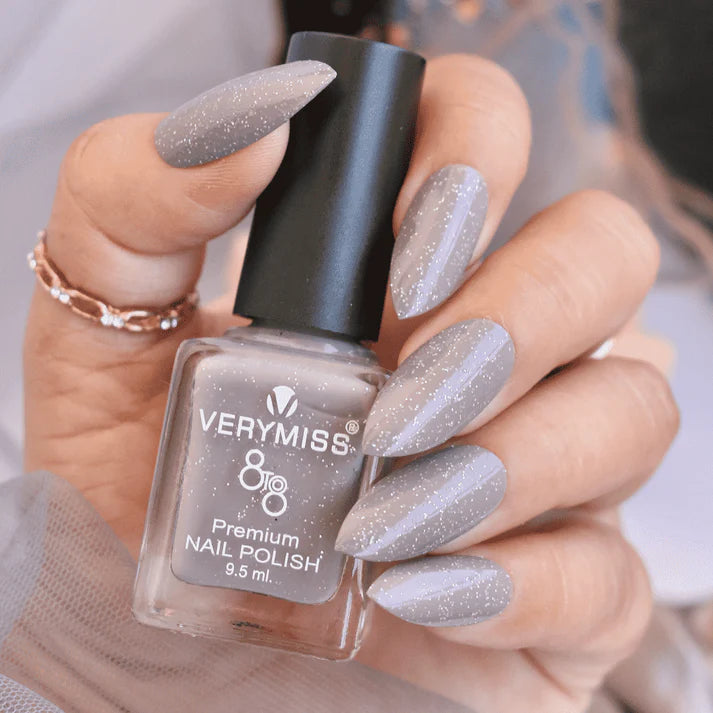 4 Glam Glitter Nail Polish Kit + FREE Remover Wipes