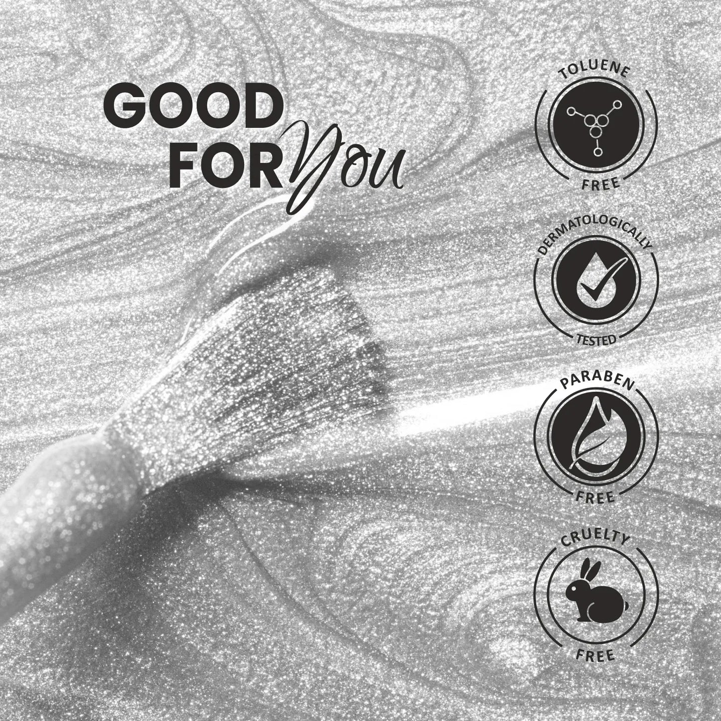 Premium Shimmer Nail Polish - 203 Silver Shine