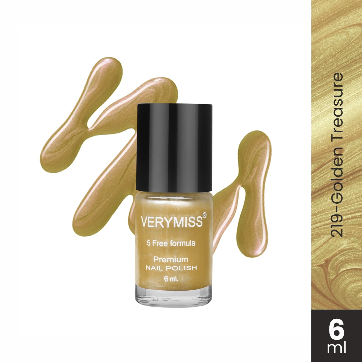 Premium Pearl Nail Polish - 219 Golden Treasure