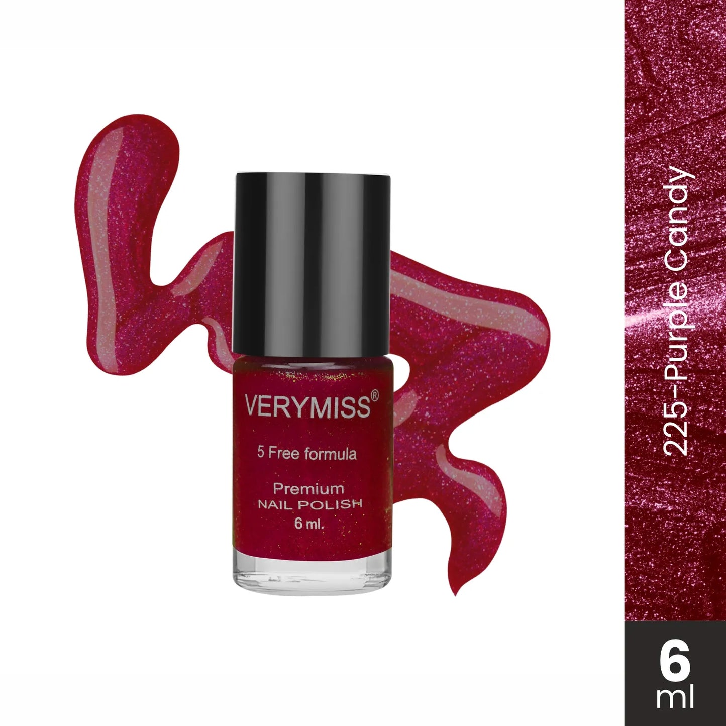 Premium Shimmer Nail Polish - 225 Purple Candy