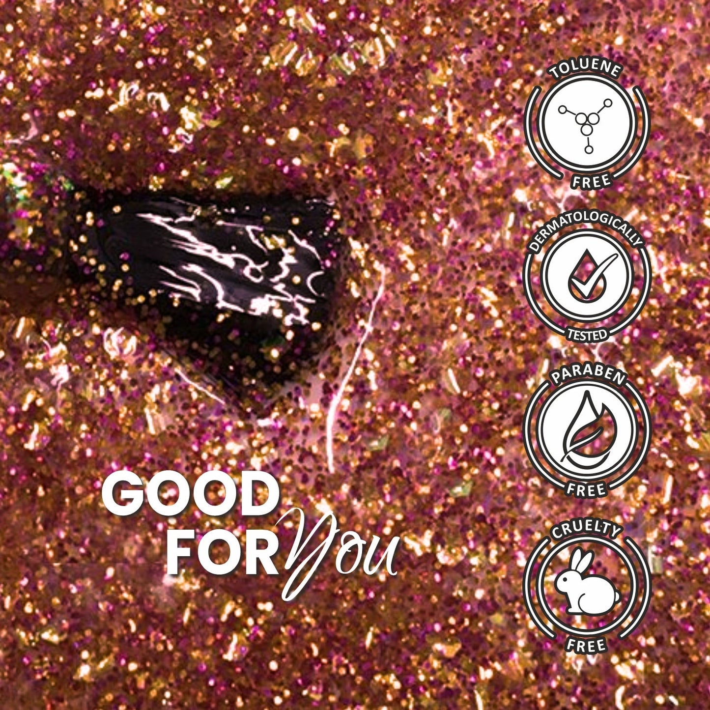 Premium Glitter Nail Polish - 228 Pink Glamour