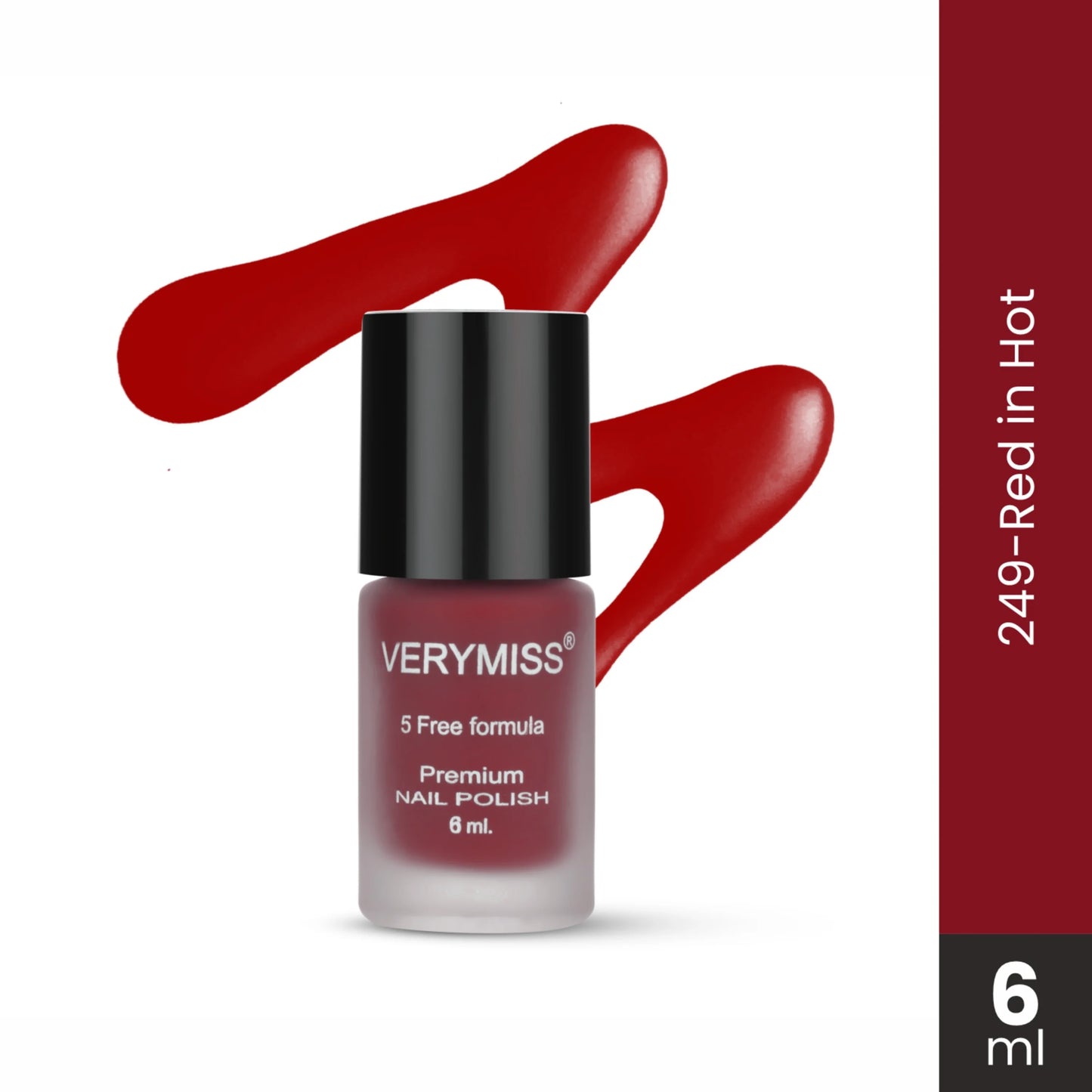 Premium Matte Nail Polish - 249 Red In Hot