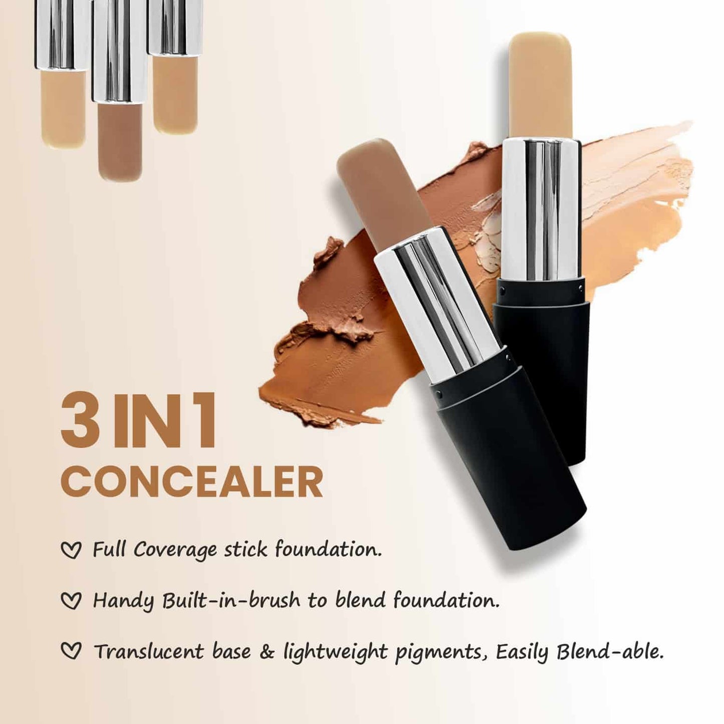 3 in 1 Concealer - 08 Orange Corrector