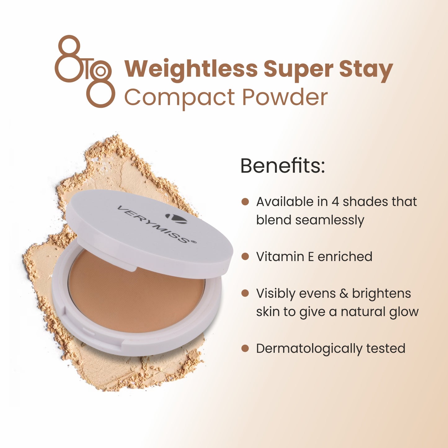 8 to 8 Weightless Super Stay Compact Powder - 114 Beige
