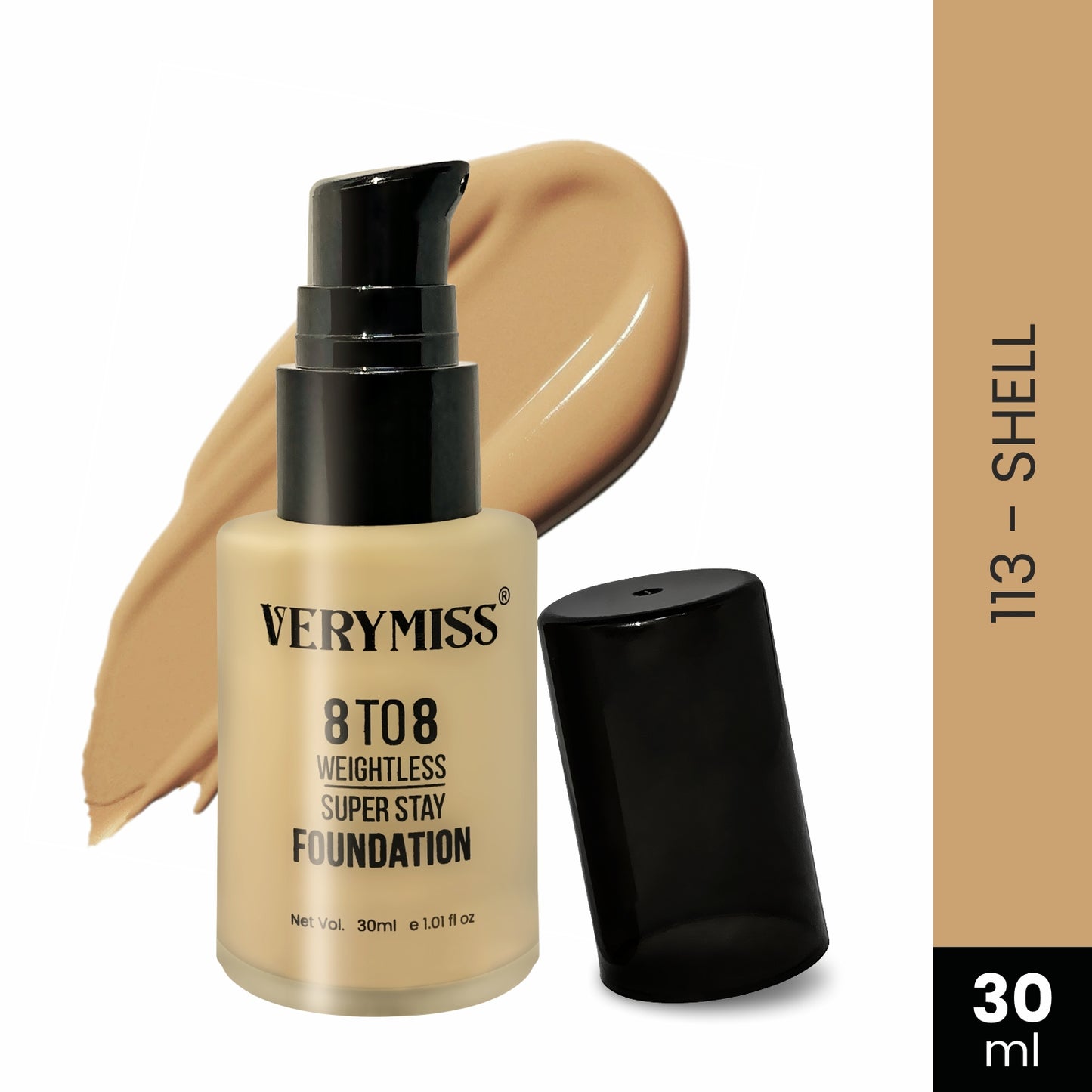8 to 8 Weightless Super Stay Foundation - 113 SHELL