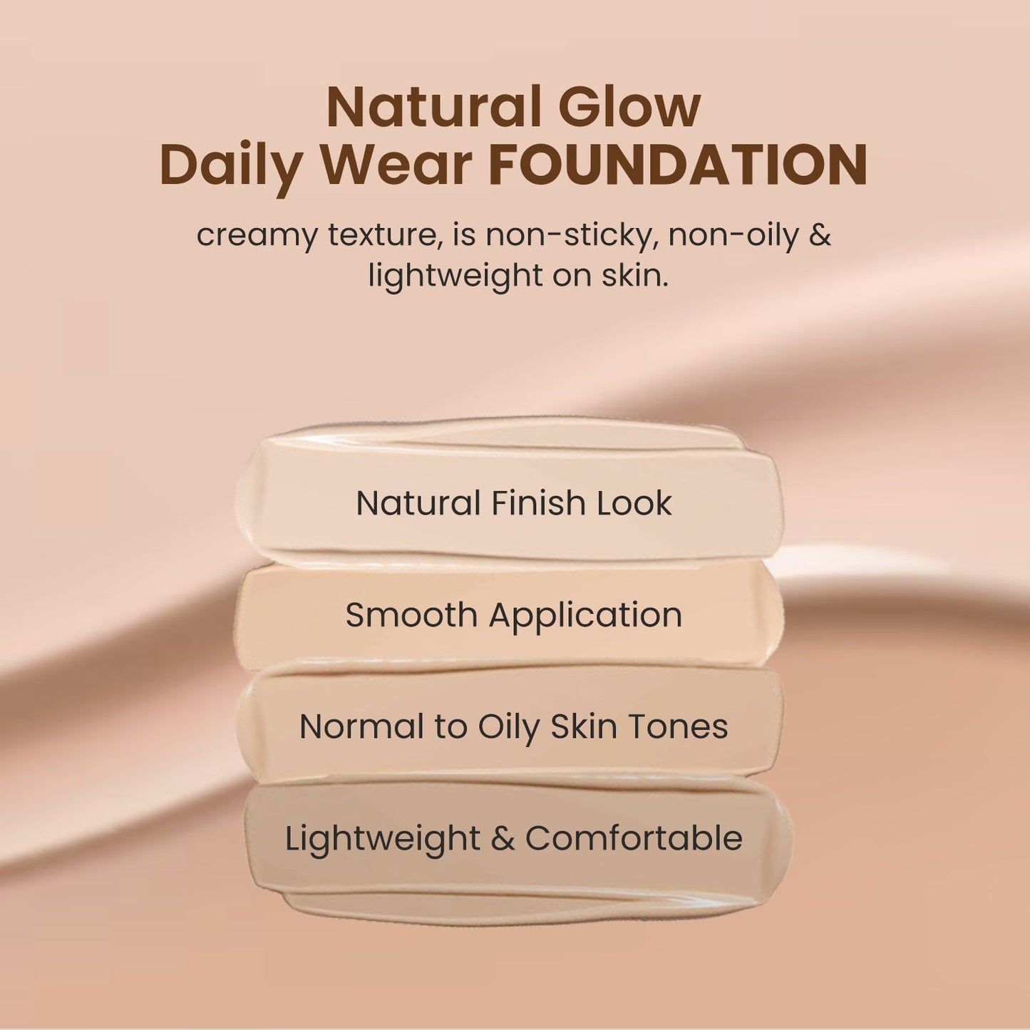 Natural Glow Daily Wear Foundation - 02 Light Beige - Light Skin