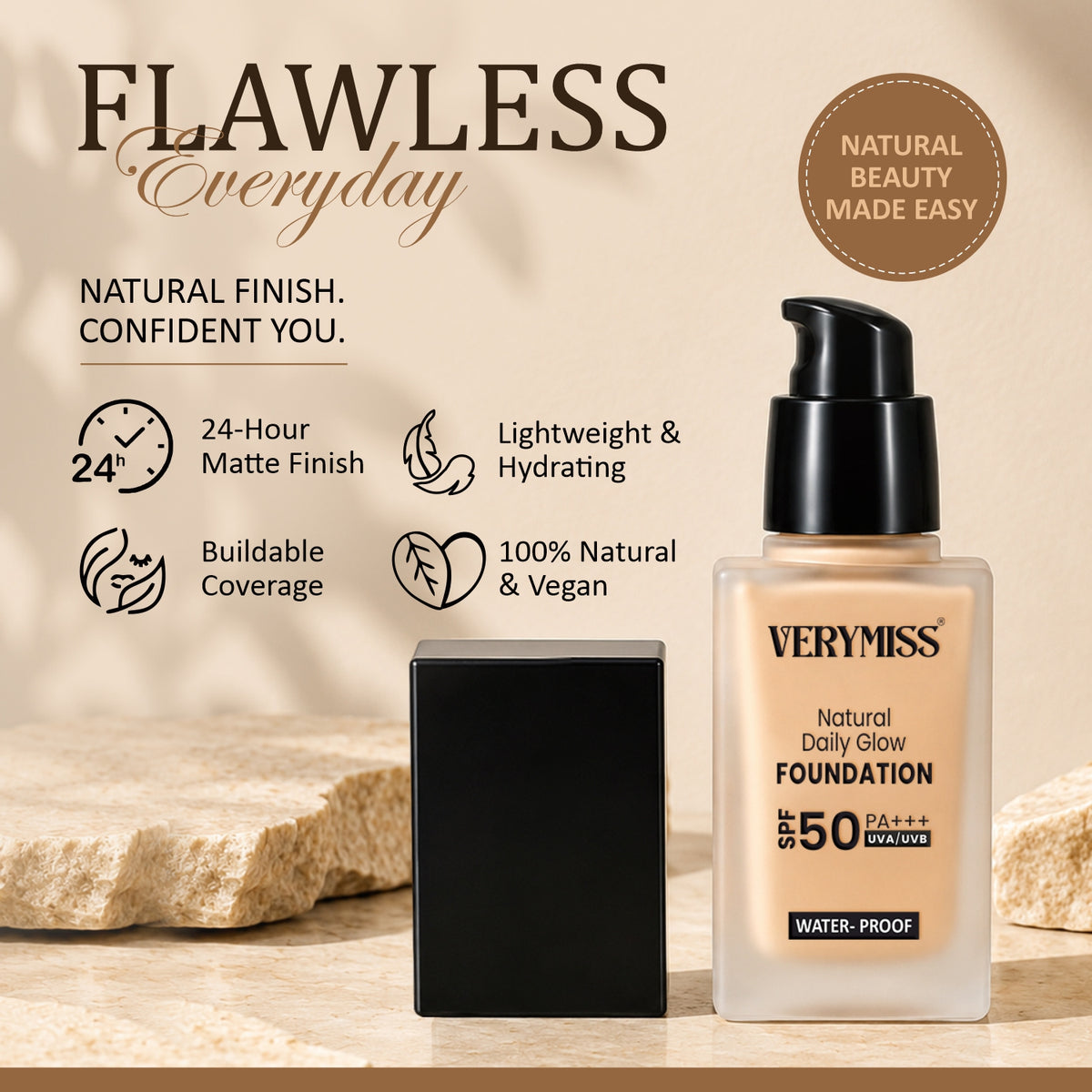 Natural Glow Daily Wear Foundation - 01 Ivory