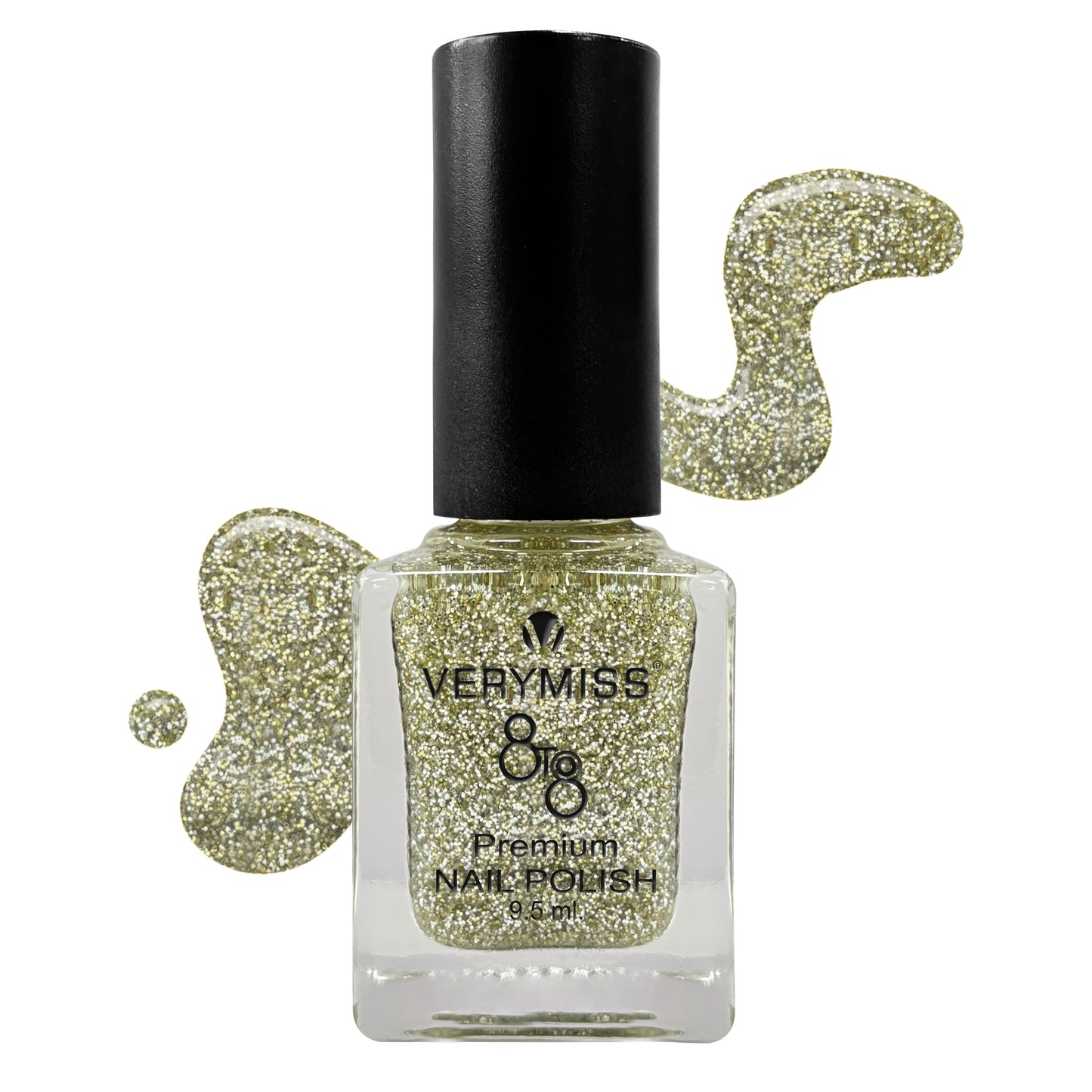 Premium Nail Polish - 169 Silver White Glitter