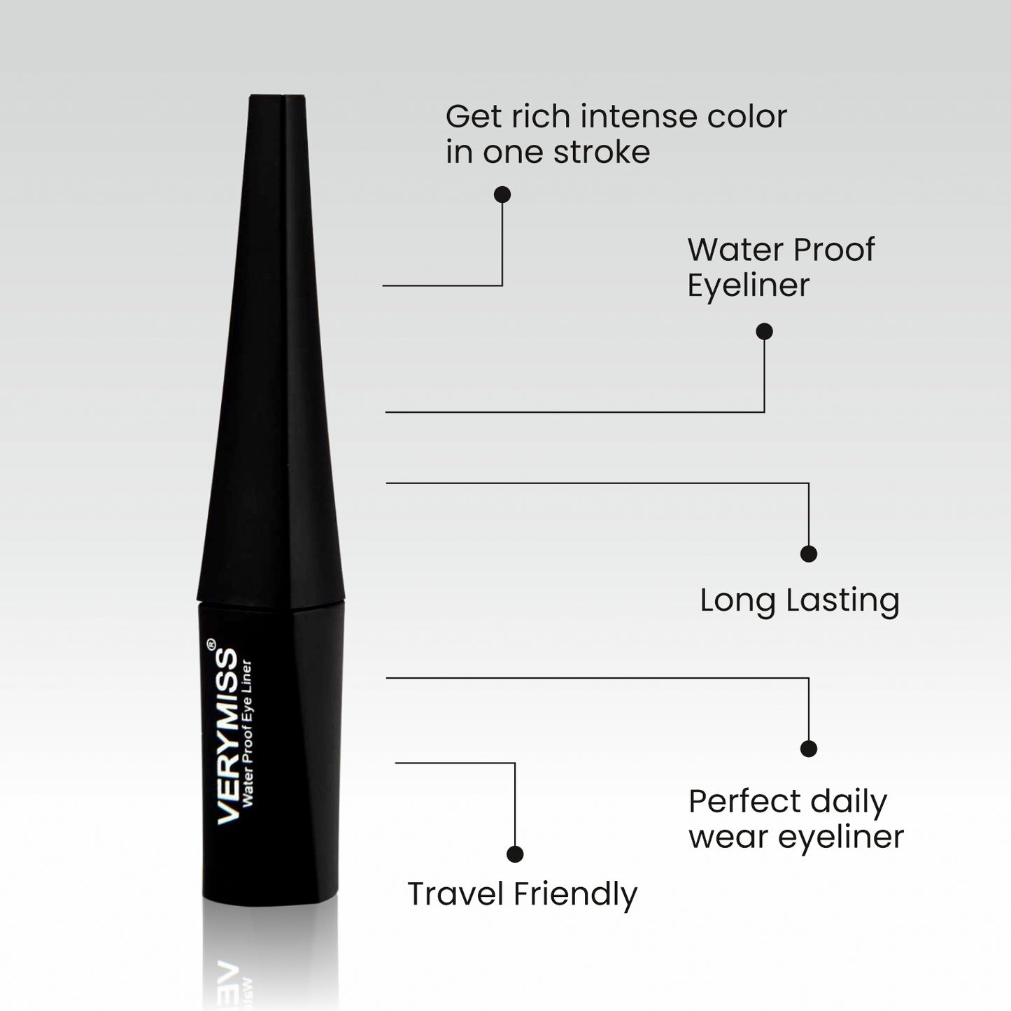 8 To 8 Waterproof Eyeliner - Black