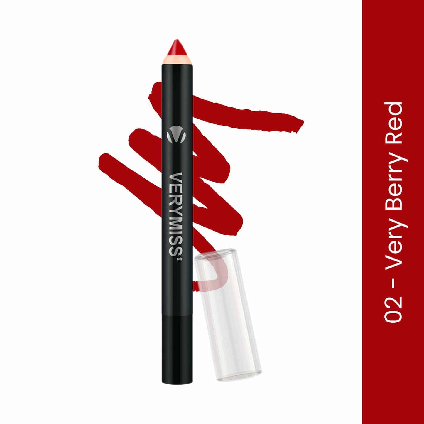 Matte Lip Crayon Lipstick - 02 Very Berry Red