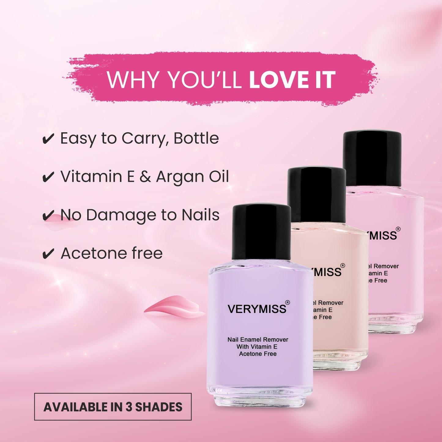 Nail Enamel Remover 30 ml - 02 Voilet