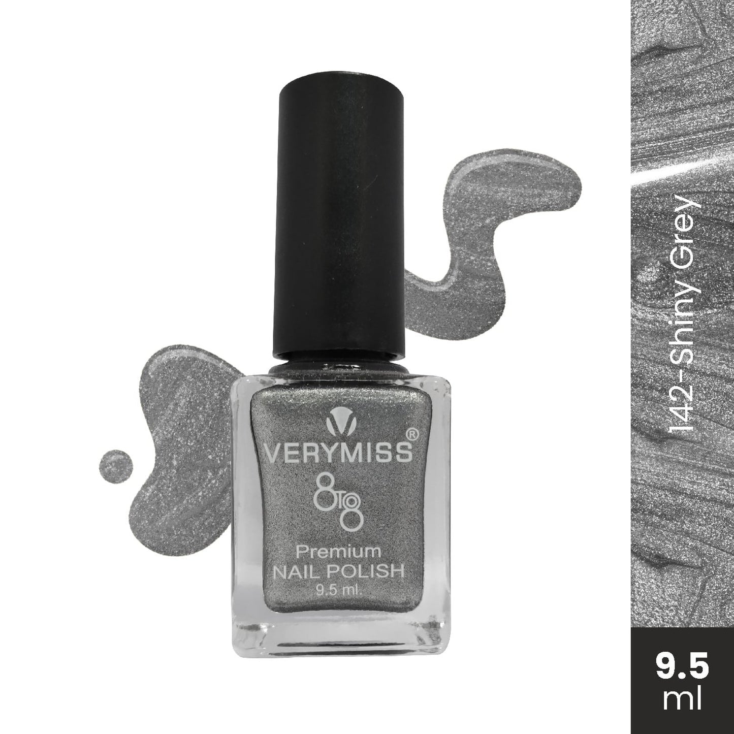 Premium Nail Polish - 142 Shiny Grey
