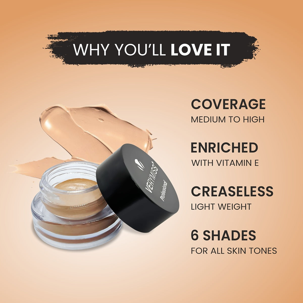 Professional Full Coverage Cream Concealer - 130 DARK