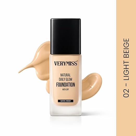 Natural Glow Daily Wear Foundation - 02 Light Beige - Light Skin