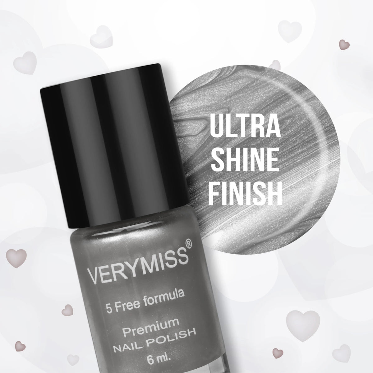 Premium Shimmer Nail Polish - 271 Shiny Grey