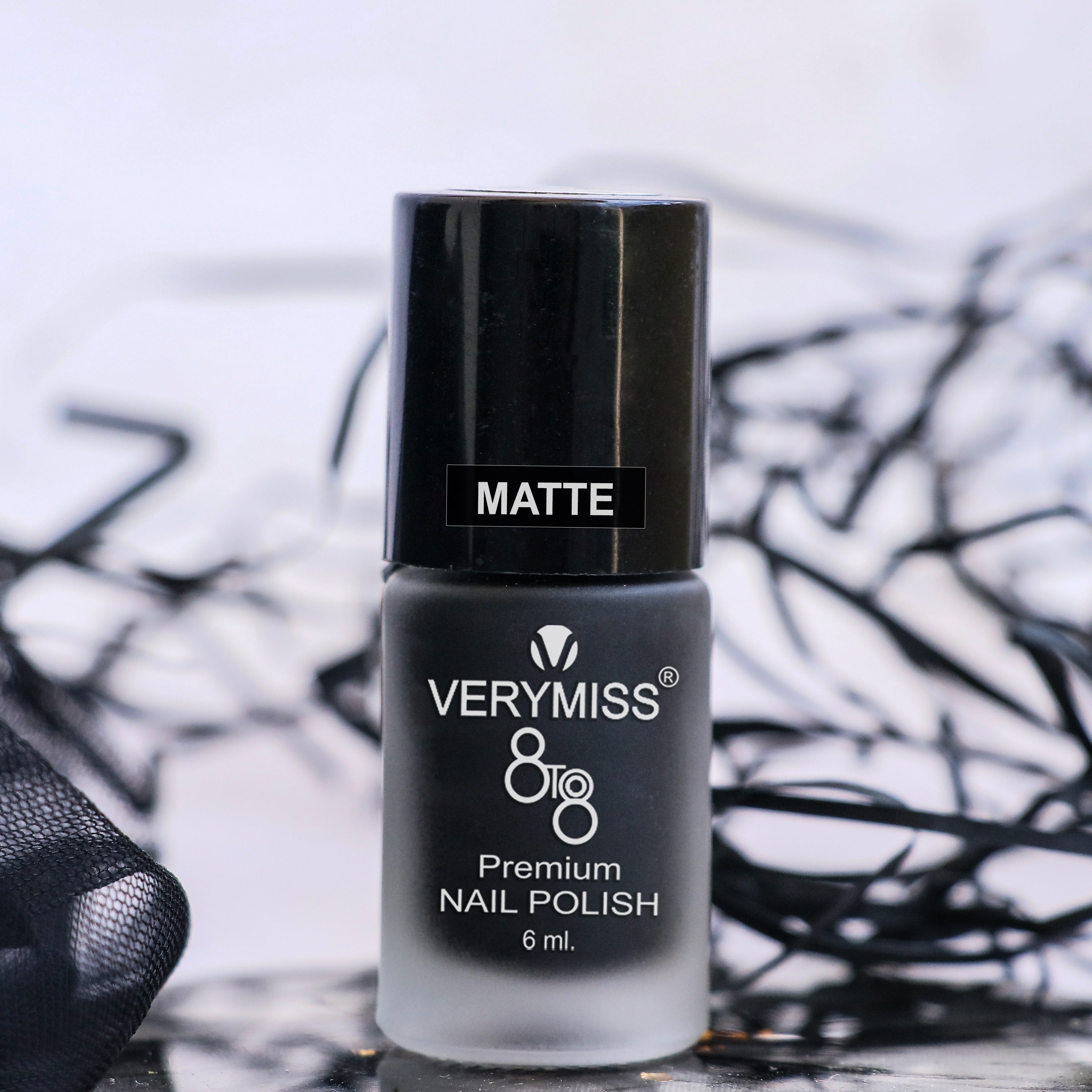 Nykaa Matte Nail Lacquer - Black Sesame Pudding : Review & Swatches - High  On Gloss