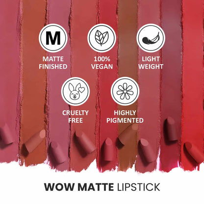 Wow Matte Lipstick - 16 Nude Red