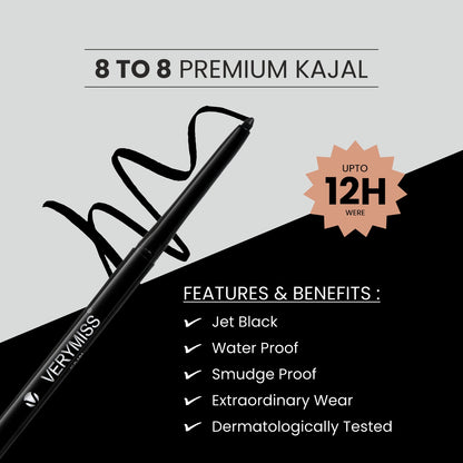 Premium Kajal 8 To 8 - Black