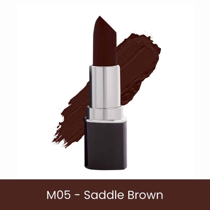 Matte & Satin Lipstick - M05 Saddle Brown