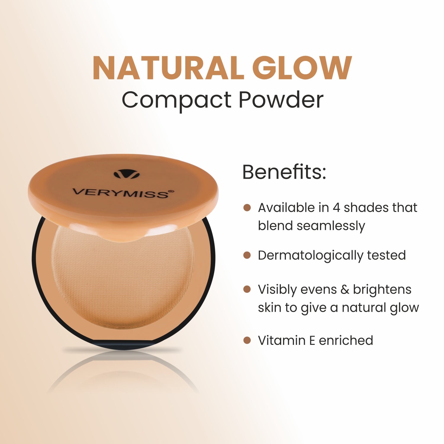 Natural Glow Compact Powder - 01 Ivory – Verymiss