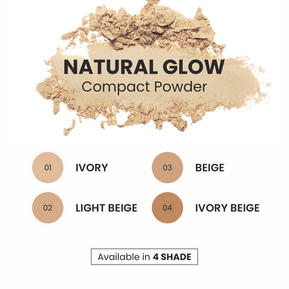 Natural Glow Compact Powder - 02 Light Beige