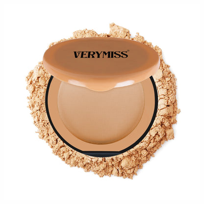 Verymiss Natural Glow Compact Powder 9 g I Vitamin E I SPF-Enriched I lightweight I 02 Light Beige
