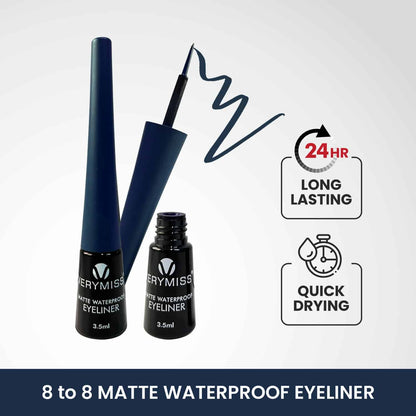 8 to 8 Matte Waterproof Eyeliner - 02 Royal Blue