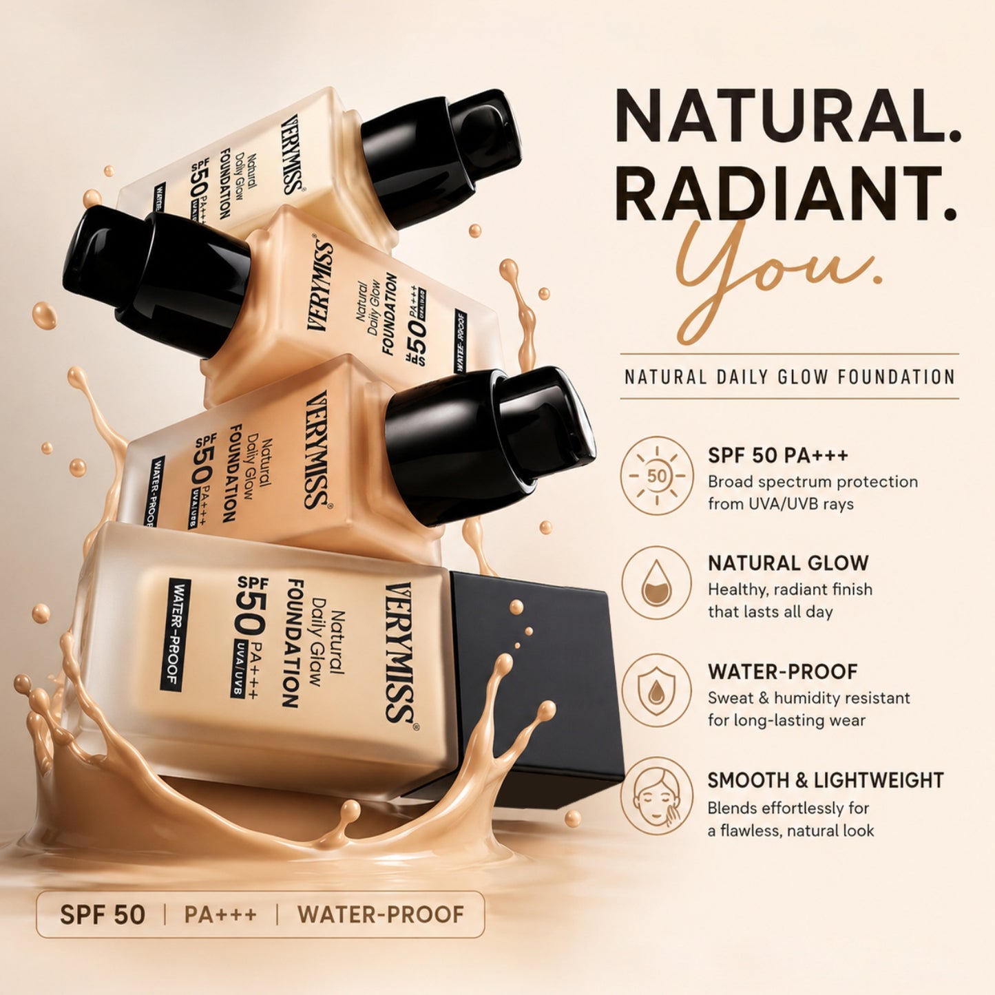 Natural Glow Daily Wear Foundation - 01 Ivory