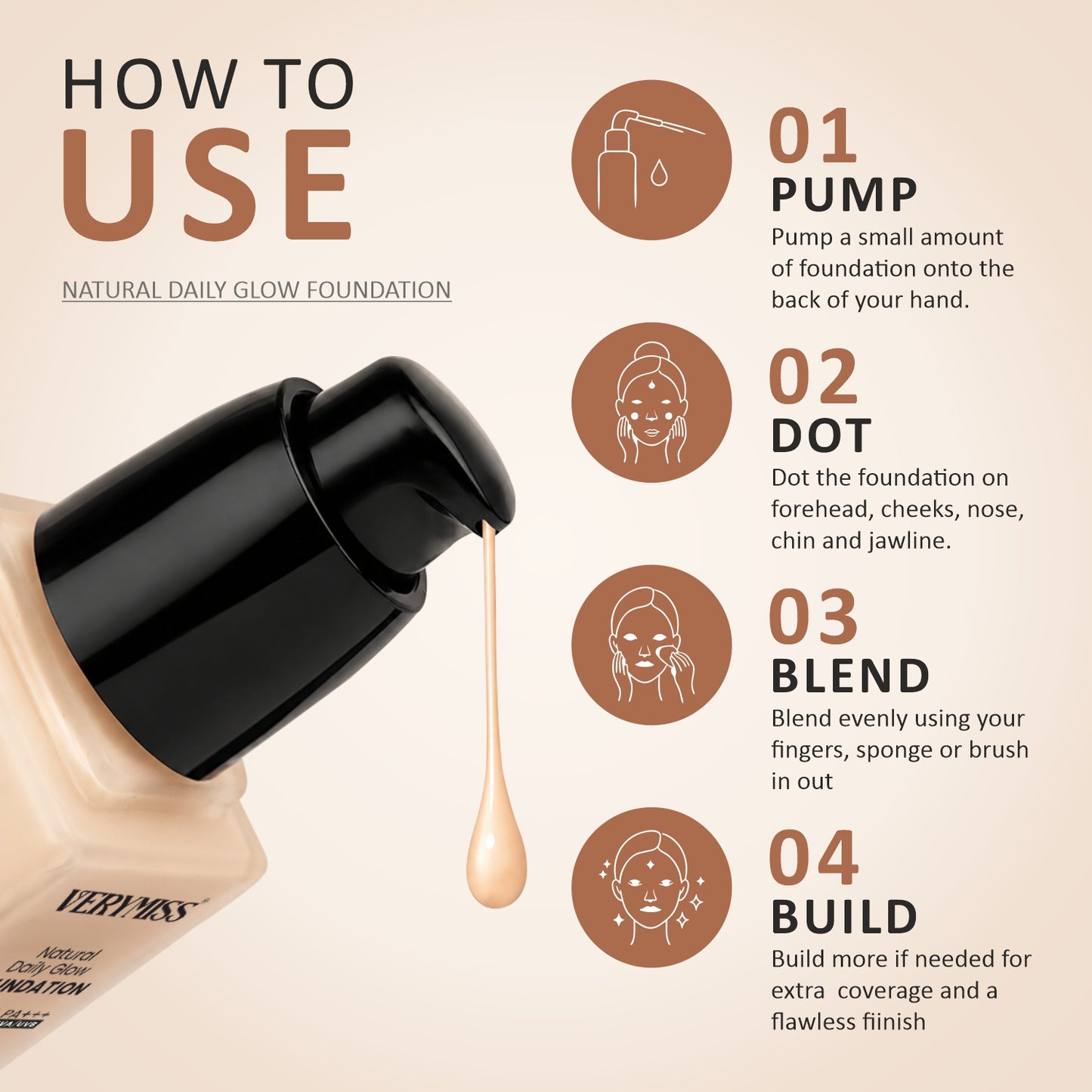 Natural Glow Daily Wear Foundation - 03 Beige - Medium Skin