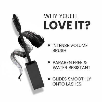 Verymiss Intense Volume Mascara 9 ml I lightweight I Long-lasting I Quick Drying I Black I Qty 1