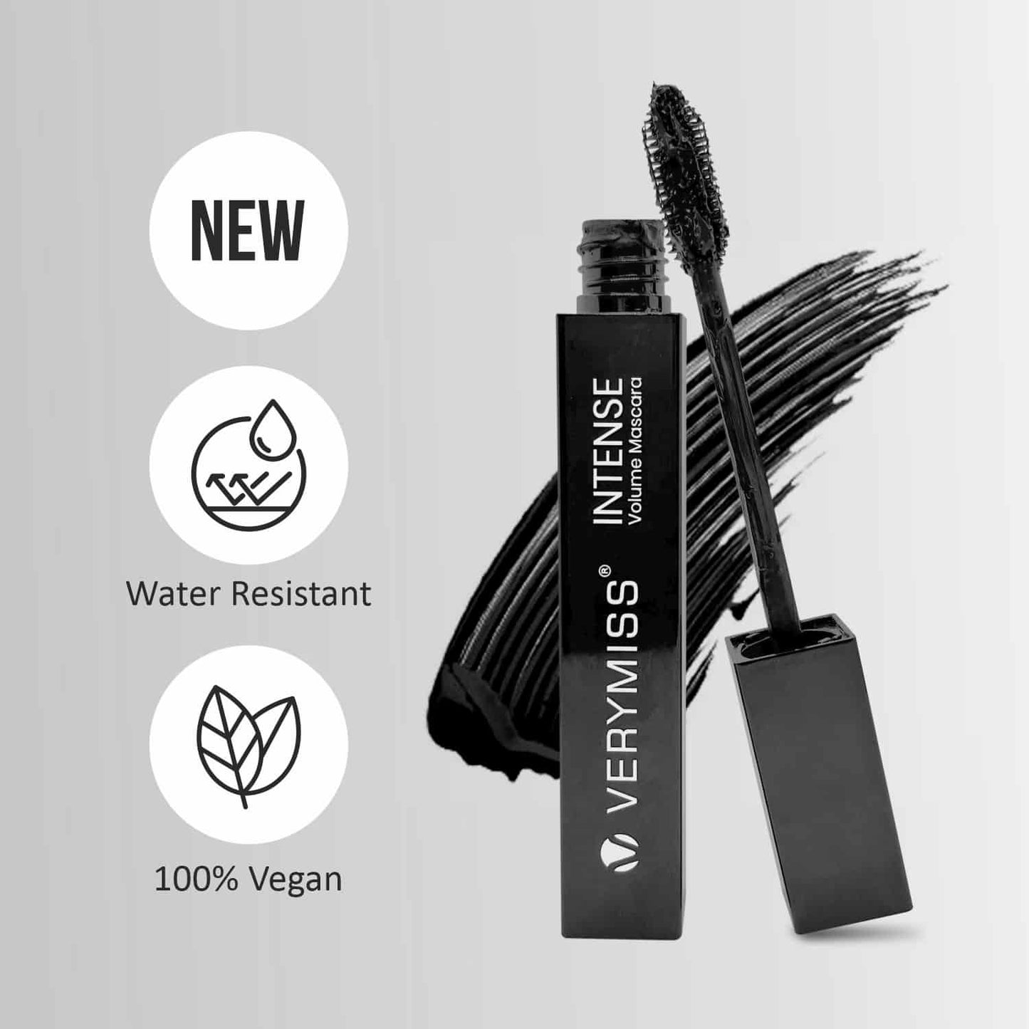 Verymiss Intense Volume Mascara 9 ml I lightweight I Long-lasting I Quick Drying I Black I Qty 1