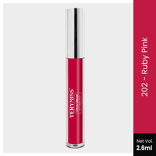 VMLG07 Ultra Velvet Matte Liquid Lipstick -  202 Ruby Pink