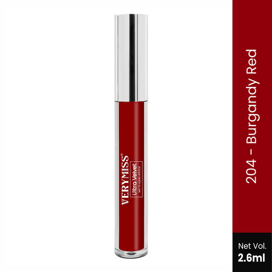 VMLG07 Ultra Velvet Matte Liquid Lipstick - 204 Burgandy Red