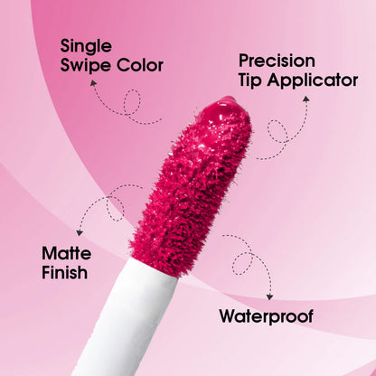 Ultra Velvet Matte Liquid Lipstick 2.6 ml I Waterproof & Smudge Proof I Cruelty free I One Swipe Application I 215 Wine Berry