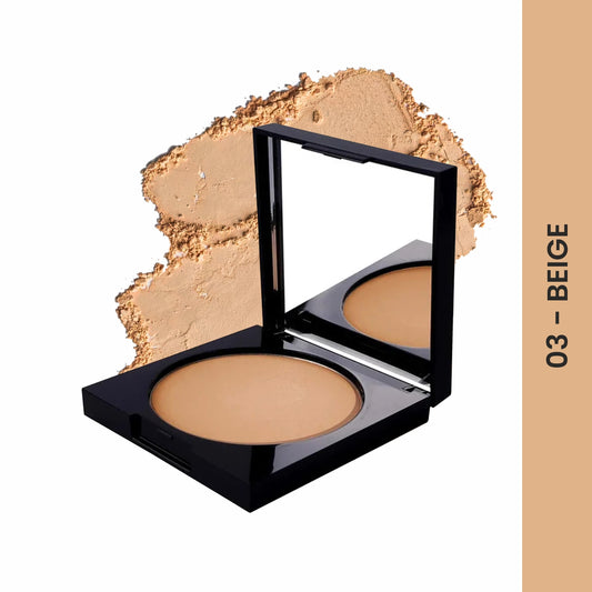 Verymiss Velvet Matte Finish Compact Powder 9 g I Comfortable for long-lasting I Non-oily matte finish I lightweight I 03 Beige