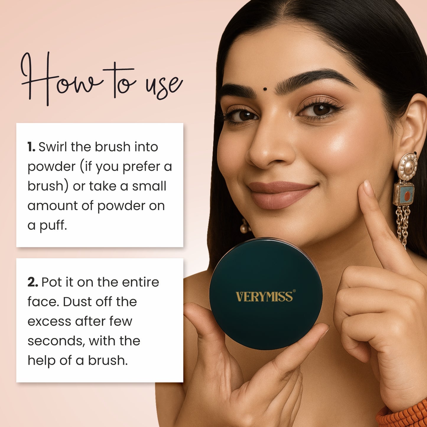 Verymiss 8 to 8 Weightless Super Stay Compact Powder 9 g I lightweight I Enriched with UV protection I Natural Finish I 01 Ivory I Qty 1