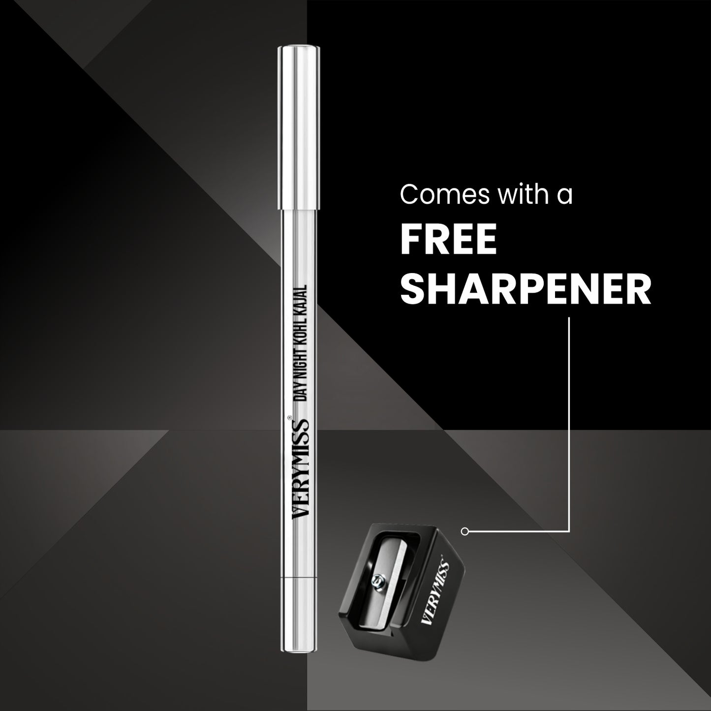 Verymiss Day Night Kohl Kajal with Sharpener 1.2 g - Black