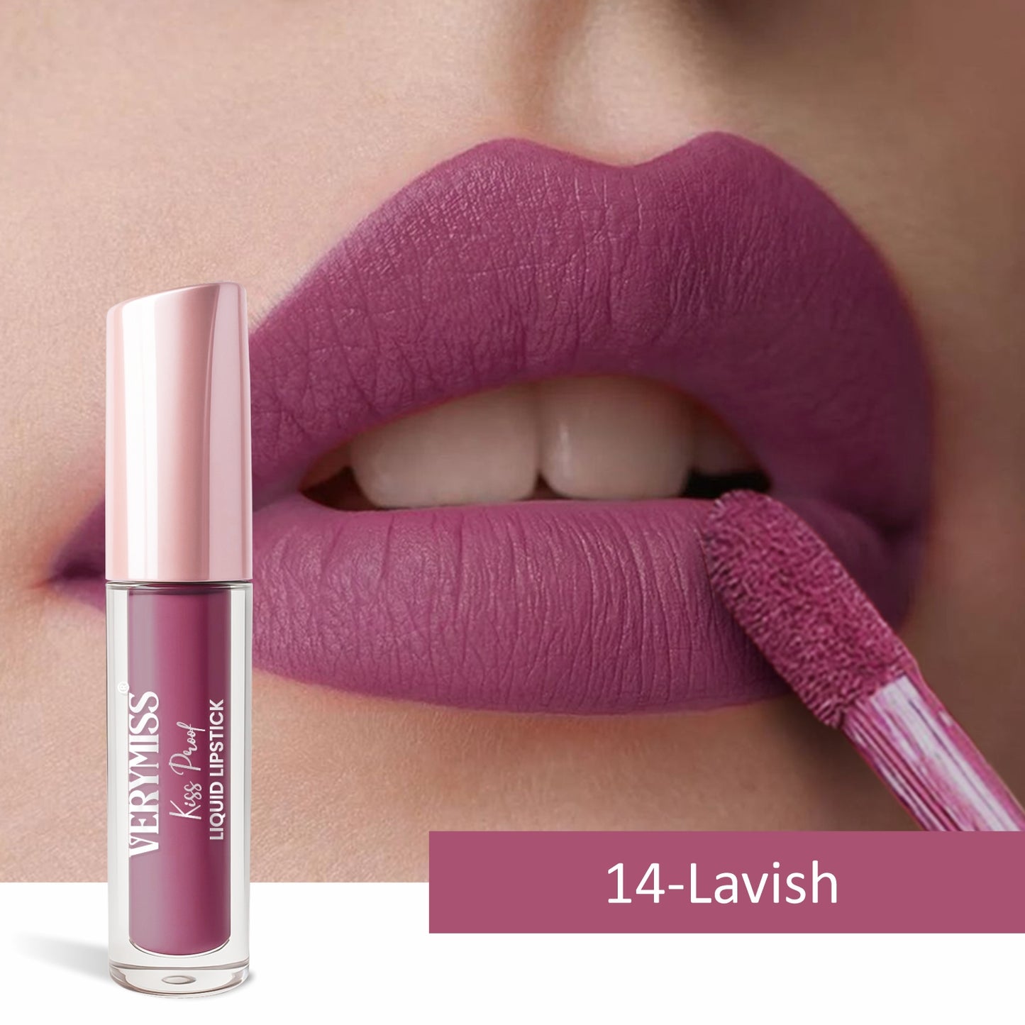 Kiss Proof Liquid Lipstick 1.6 ml I Rich, luxurious formula I Lightweight I long-wearing I 14 Lavish