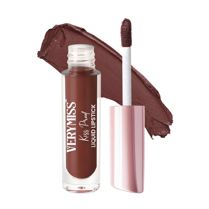 Kiss Proof Liquid Lipstick 1.6 ml I Rich, luxurious formula I Lightweight I long-wearing I 17 Walnut Truffle