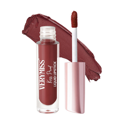 Kiss Proof Liquid Lipstick 1.6 ml I Rich, luxurious formula I Lightweight I long-wearing I 18 Persian Plum
