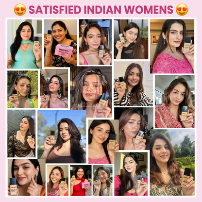 Skin Like Glowing Foundation + Primer + Compact Powder & FREE Multi-Use Beauty Blender + Rose Refreshing Wipes