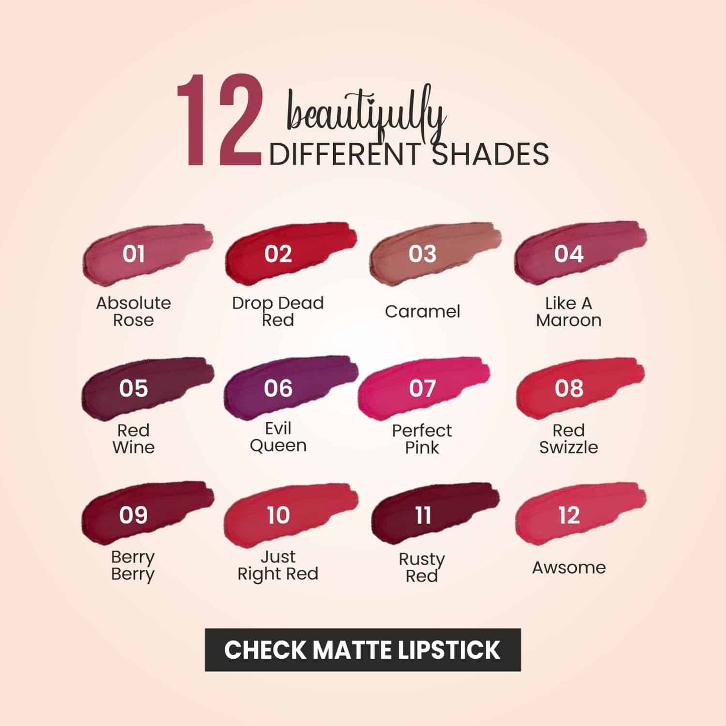 Check Matte Lipstick - 08 Red Swizzle