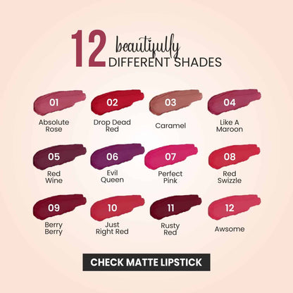 Check Matte Lipstick - 10 Just Right Red