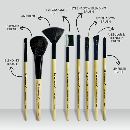 8 Professional Makeup Brush Kit