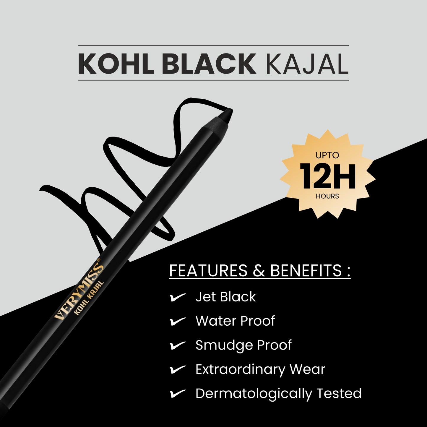 Verymiss Kohl Black Kajal 1.2 g - Black