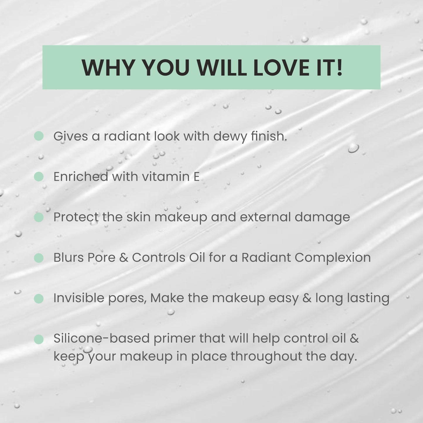 Verymiss Pre Make-Up Oil Free Matte Primer 10 ml I long-lasting I lightweight texture I Flawless, Even Finish