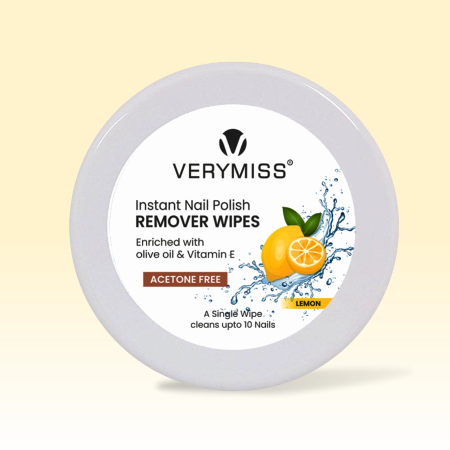 Instant Nail Polish Remover Wipes - 01 Lemon