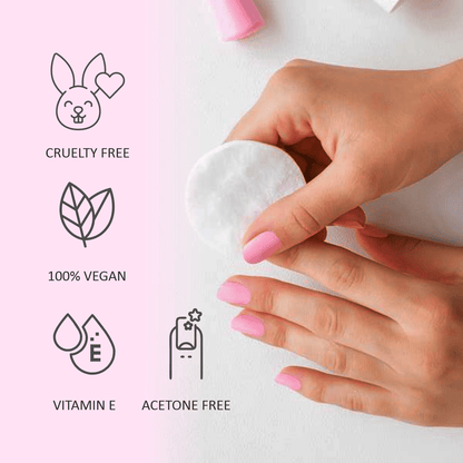 Instant Nail Polish Remover Wipes - 02 Rose