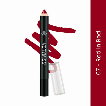 Matte Lip Crayon Lipstick - 07 Red In Red
