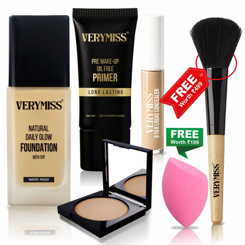 Flawless Glowing Makeup Kit + FREE Ultra Soft Brush & Beauty Blender